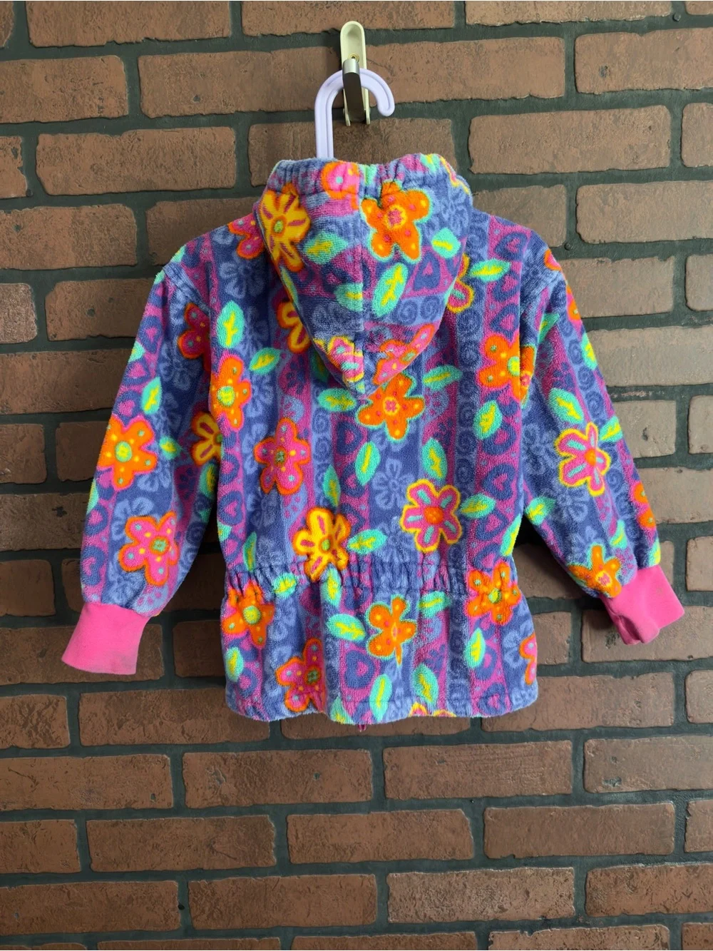 VTG 90’s Gymboree Groovy Flowers Rainbow Tag Iconic Terry Swim Cover Up RARE